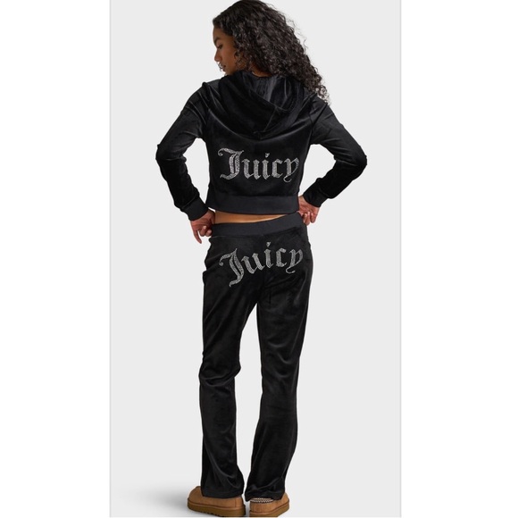 Juicy Couture Pants - Juicy Couture Velour Tracksuit in Black.